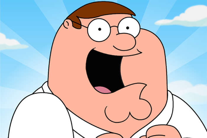 Laughs nervously in Peter Griffin.